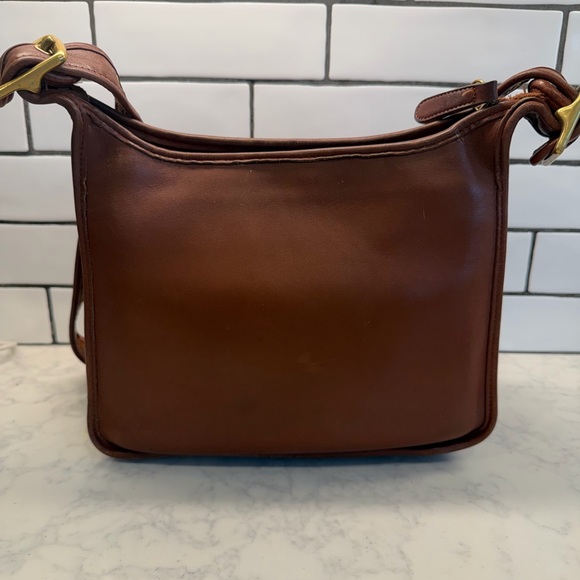 Vintage Coach Legacy 9966 Tan Brown Leather Brass Hardware - Picture 2 of 10